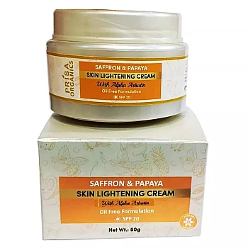 Prisa Organics Saffron & Papaya Skin Lightening Cream (50g)