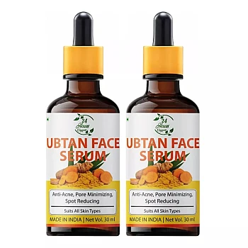 24 Hours Organic Ubtan Face Serum (30ml, Pack of 2)