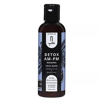 Ngenbliss Detox Am-Pm Charcoal Face Wash (100ml)
