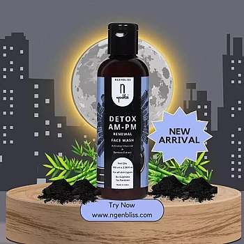 Ngenbliss Detox Am-Pm Charcoal Face Wash (100ml)