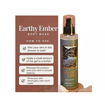 The Secret Dew Earthy Ember Body Wash (200ml)