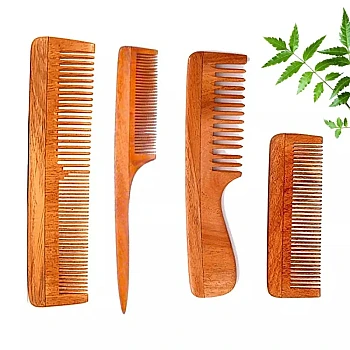 Veda Sparsh Nature's Secret Kachhi Neem Comb (4pcs) (1Pack)