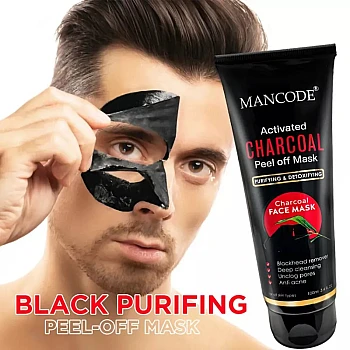 Mancode Activated Charcoal Peel Off Mask (100ml)