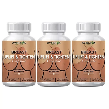 Ayudiva Herbals Breast Uplift & Tighten Capsule (60caps, Pack of 3)