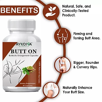Ayudiva Herbals Butt On Capsules (60caps, Pack of 3)