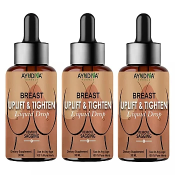 Ayudiva Herbals Breast Uplift & Tighten Liquid Drop (30ml, Pack of 3)