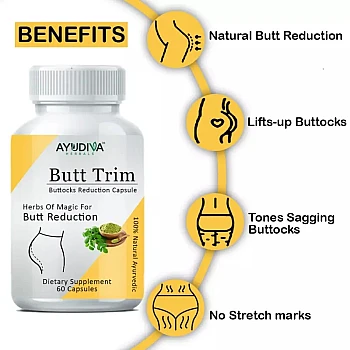Ayudiva Herbals Butt Trim Capsules (60caps, Pack of 3)
