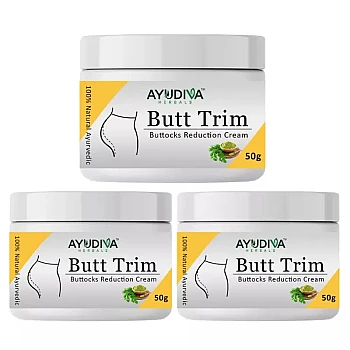 Ayudiva Herbals Butt Trim Buttocks Reduction Cream (50g, Pack of 3)