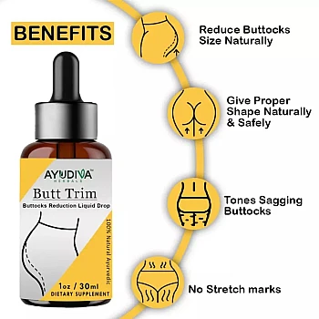 Ayudiva Herbals Butt Trim Buttocks Reduction Liquid Drop (30ml)