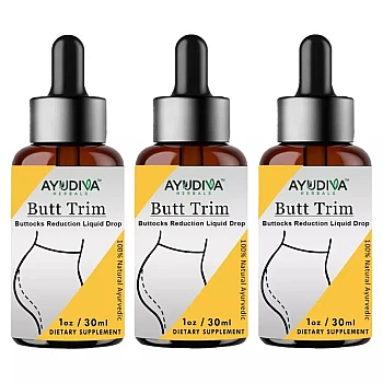Ayudiva Herbals Butt Trim Buttocks Reduction Liquid Drop (30ml, Pack of 3)