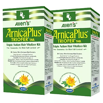 Allen Labs Arnica Plus Triple Action Hair Vitalizer With Triofer Tablets (Oil 100ml + 50Tabs) (1Pack, Pack of 2)