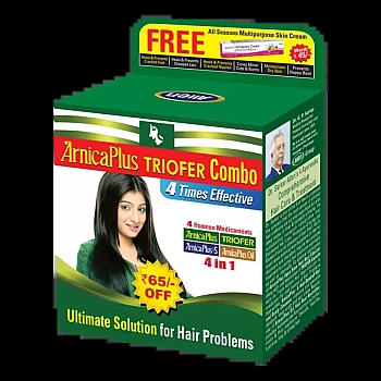 Allen Labs Arnicaplus 4 In 1 Combo (Arnicaplus Hair Oil + Arnicaplus Shampoo + Arnicaplus Vitalizer + Triofer Tablets) (Each 100ml+50 Tabs) (1Pack)