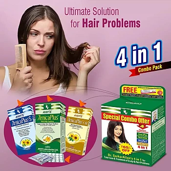 Allen Labs Arnicaplus 4 In 1 Combo (Arnicaplus Hair Oil + Arnicaplus Shampoo + Arnicaplus Vitalizer + Triofer Tablets) (Each 100ml+50 Tabs) (1Pack)