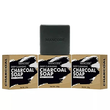 Mancode Charcoal Soap For Men (125g, Pack of 3)