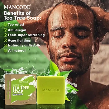 Mancode Tea Tree Soap For Men (125g, Pack of 3)