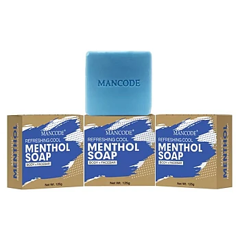 Mancode Menthol Soap For Men (125g, Pack of 3)