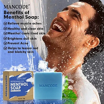 Mancode Menthol Soap For Men (125g, Pack of 3)