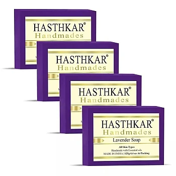 Hasthkar Handmades Lavender Soap (125g, Pack of 4)