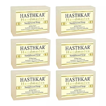 Hasthkar Handmades Sandalwood Soap (125g, Pack of 6)