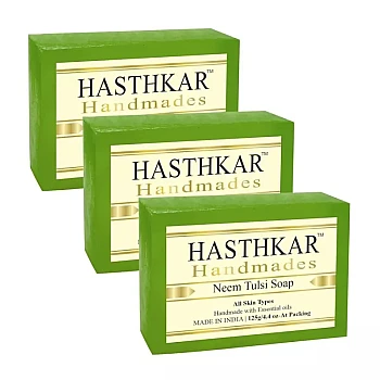 Hasthkar Handmades Neem Tulsi Soap (125g, Pack of 3)