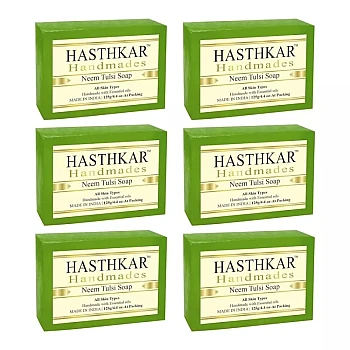 Hasthkar Handmades Neem Tulsi Soap (125g, Pack of 6)