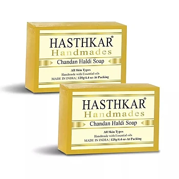 Hasthkar Handmades Chandan Haldi Soap (125g, Pack of 2)