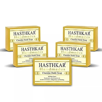 Hasthkar Handmades Chandan Haldi Soap (125g, Pack of 5)