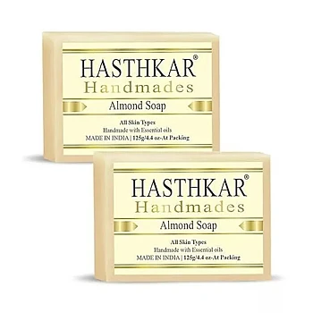 Hasthkar Handmades Almond Soap (125g, Pack of 2)