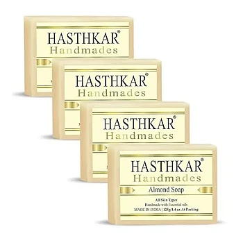 Hasthkar Handmades Almond Soap (125g, Pack of 4)