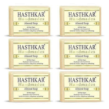 Hasthkar Handmades Almond Soap (125g, Pack of 6)
