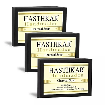 Hasthkar Handmades Charcoal Soap (125g, Pack of 3)
