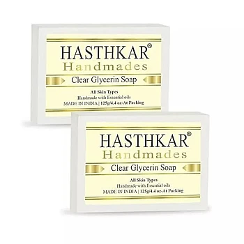 Hasthkar Handmades Clear Glycerin Soap (125g, Pack of 2)