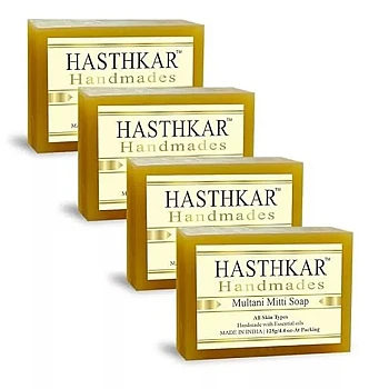 Hasthkar Handmades Multani Mitti Soap (125g, Pack of 4)