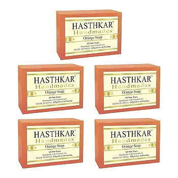 Hasthkar Handmades Orange Soap (125g, Pack of 5)