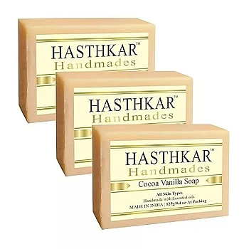 Hasthkar Handmades Cocoa Vanilla Soap (125g, Pack of 3)