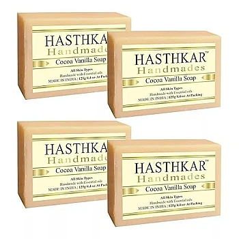 Hasthkar Handmades Cocoa Vanilla Soap (125g, Pack of 4)