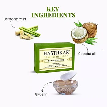 Hasthkar Handmades Lemongrass Soap (125g, Pack of 2)