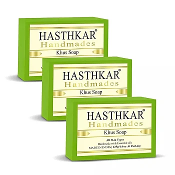 Hasthkar Handmades Khus Soap (125g, Pack of 3)