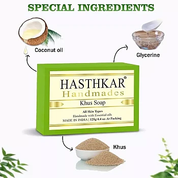 Hasthkar Handmades Khus Soap (125g, Pack of 3)