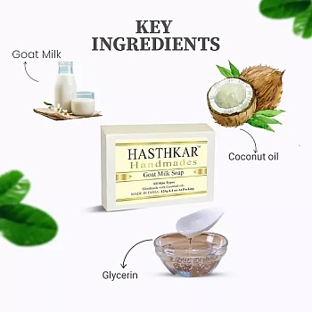 Hasthkar Handmades Goat Milk Soap (125g, Pack of 6)