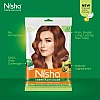 Nisha Creme Hair Color 4.3 Golden Brown (Pouch Pack) (Colorant 20g + Developer 20ml) (40g, Pack of 6)