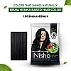 Nisha Henna Based Hair Color Natural Black Powder 1.00 (10g, Pack of 10)