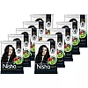 Nisha Henna Based Hair Color Natural Black Powder 1.00 (10g, Pack of 10)