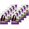 Nisha Henna Based Hair Color Burgundy Powder (15g, Pack of 10)