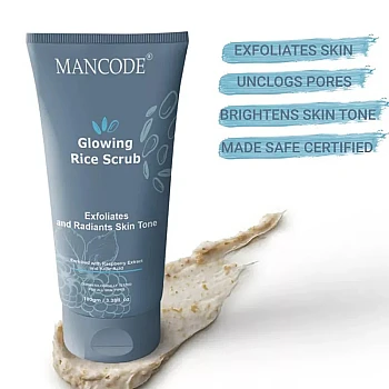 Mancode Glowing Rice Face Scrub (100g)