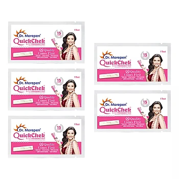 Dr Morepen Quickchek Pregnancy Test Kit (1Pack, Pack of 5)