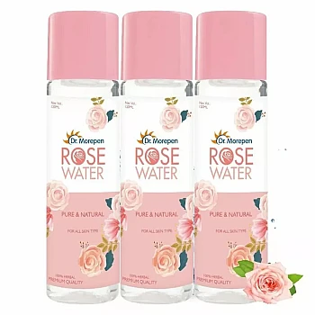 Dr Morepen Pure & Natural Rose Water (120ml, Pack of 3)