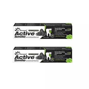 Dr Morepen Active Smile Charcoal Toothpaste (100g, Pack of 2)