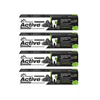 Dr Morepen Active Smile Charcoal Toothpaste (100g, Pack of 4)