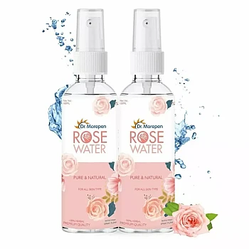 Dr Morepen Pure & Natural Rose Water Spray (100ml, Pack of 2)